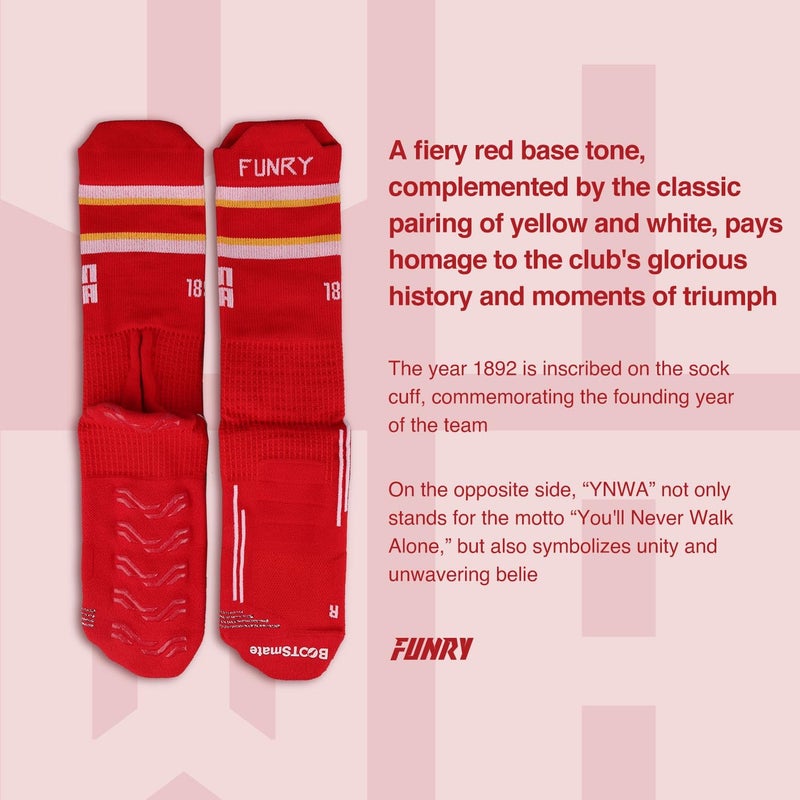 FUNRY Store Club Collection Soccer Grip Socks,Non-Slip Soccer Socks,Comfy Secure Fit For Football Running & Basketball(sizes:7-11) - Image 4
